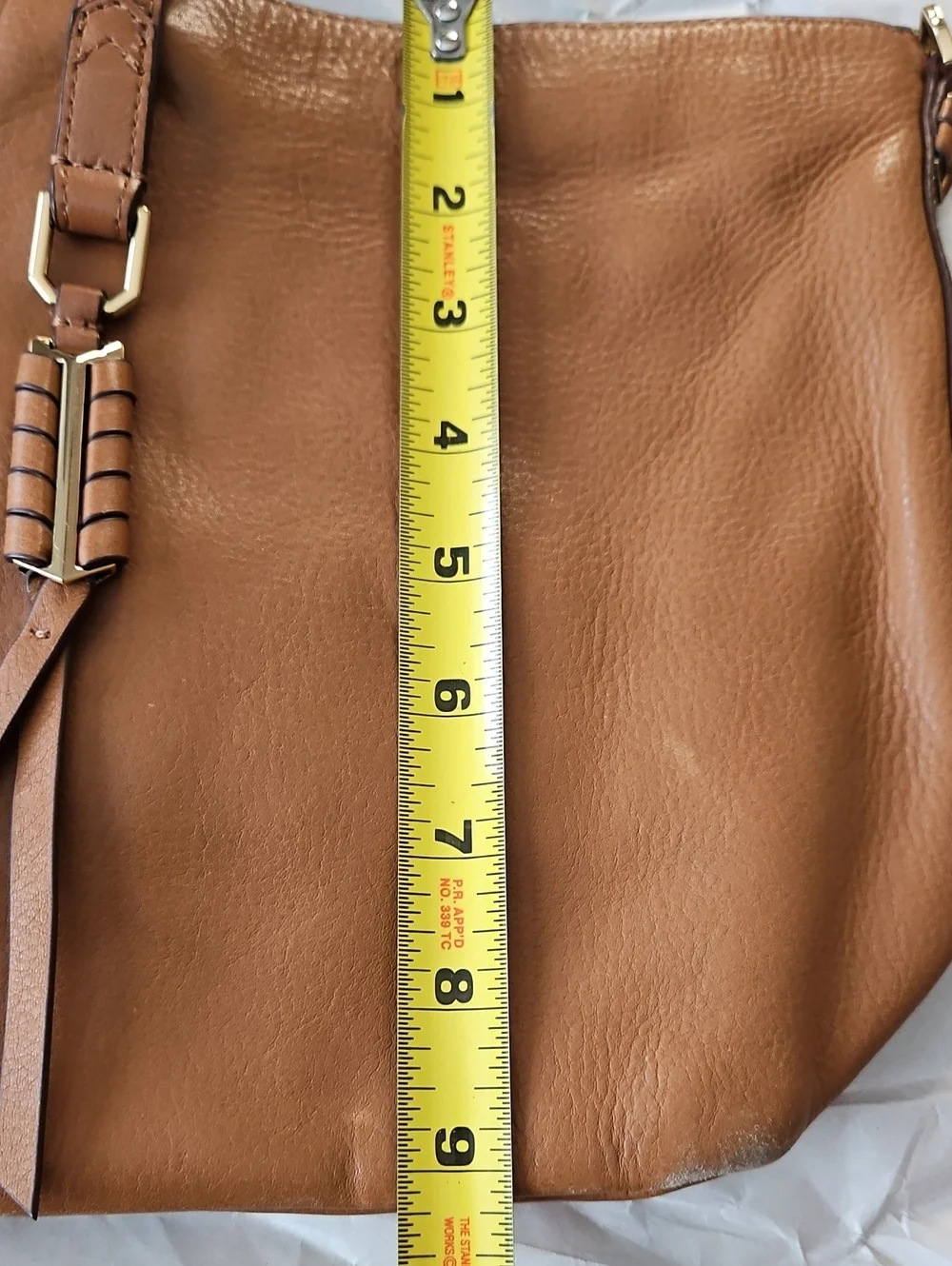 Stella & Dot Covet Sunday Tan Leather Crossbody Shoulder Bag